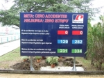 Cartel número de accidentes Petronor